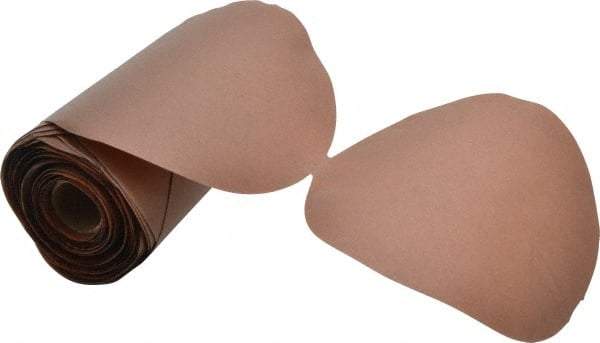 Norton - 6" Diam, 220 Grit Aluminum Oxide Adhesive PSA Disc - Fine Grade, Brown, B Weighted Backing, Flexible - Industrial Tool & Supply