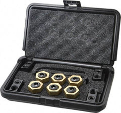 Mitee-Bite - 12 Piece Fixture Clamp T-Slot Kit with 1" Step Block, 5/8" T-Slot, 1/2-13 Stud Thread - 3/8" Nut Width - Industrial Tool & Supply