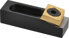 Mitee-Bite - 5/16" Stud, Stainless Steel, Plain Strap Clamp - 0.83" Travel, 2-1/2" OAL x 3/4" Wide x 0.62" High, Stepped Nose - Industrial Tool & Supply