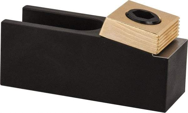 Mitee-Bite - 1-1/2" Wide x 1.62" High, Stepped, U Shaped Strap Clamp - 1.82" Travel, 4.21" OAL, 1.378" Tapered Height, 1.82" Slot Length - Industrial Tool & Supply
