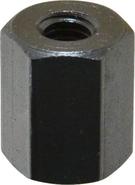 TE-CO - M6x1.00 Metric Coarse, 16mm OAL Steel Standard Coupling Nut - Black Oxide Coated, 13mm Width Across Flats - Industrial Tool & Supply