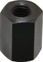 TE-CO - M8x1.25 Metric Coarse, 19mm OAL Steel Standard Coupling Nut - Black Oxide Coated, 14mm Width Across Flats - Industrial Tool & Supply
