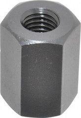 TE-CO - M12x1.75 Metric Coarse, 32mm OAL Steel Standard Coupling Nut - Black Oxide Coated, 22mm Width Across Flats - Industrial Tool & Supply