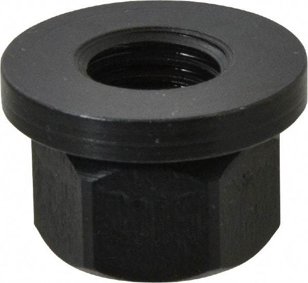 TE-CO - M16x2.00, 33mm Flange Diam, 21mm High, 24mm Across Flats, Flange Nut - Grade 12L14 Steel, Black Oxide Finish, 5" Flange Height, TCMAI - Industrial Tool & Supply