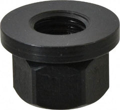 TE-CO - M16x2.00, 33mm Flange Diam, 21mm High, 24mm Across Flats, Flange Nut - Grade 12L14 Steel, Black Oxide Finish, 5" Flange Height, TCMAI - Industrial Tool & Supply
