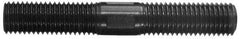 Gibraltar - 1-8 10" OAL Equal Double Threaded Stud - Alloy Steel, Black Oxide Finish, 2-1/2" Equal Thread Length - Industrial Tool & Supply