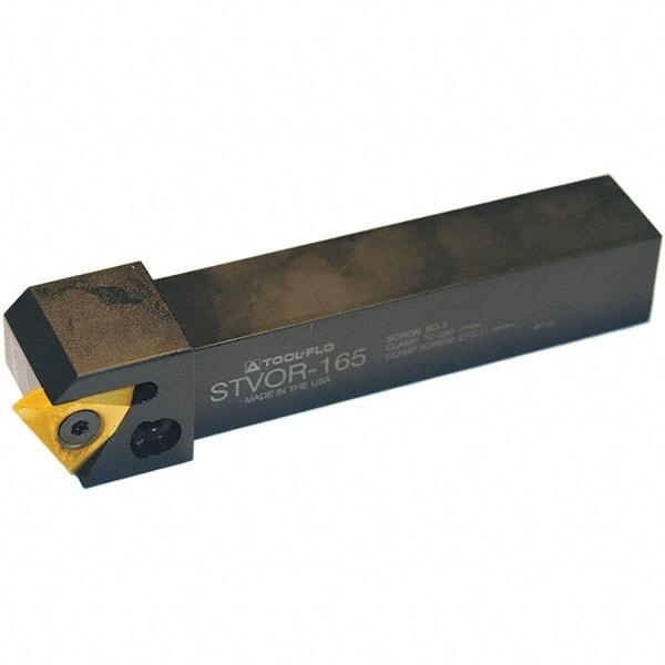 Tool-Flo - External Thread, Right Hand Cut, 1" Shank Width x 1" Shank Height Indexable Threading Toolholder - 6" OAL, T.MC 54 Insert Compatibility, STVO Toolholder, Series On-Edge - Industrial Tool & Supply