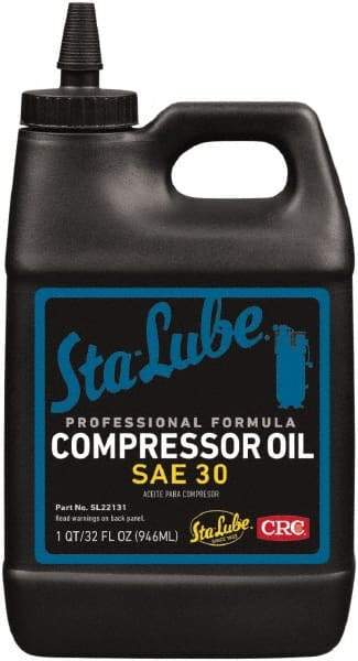 CRC - Bottle, ISO 100, SAE 30W, Air Compressor Oil - Industrial Tool & Supply