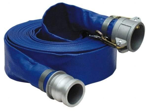 Alliance Hose & Rubber - -5 to 130°F, 6" Inside x 6" Outside Diam, PVC Liquid Suction & Discharge Hose - Blue, 50' Long, 35 psi Working Pressure - Industrial Tool & Supply