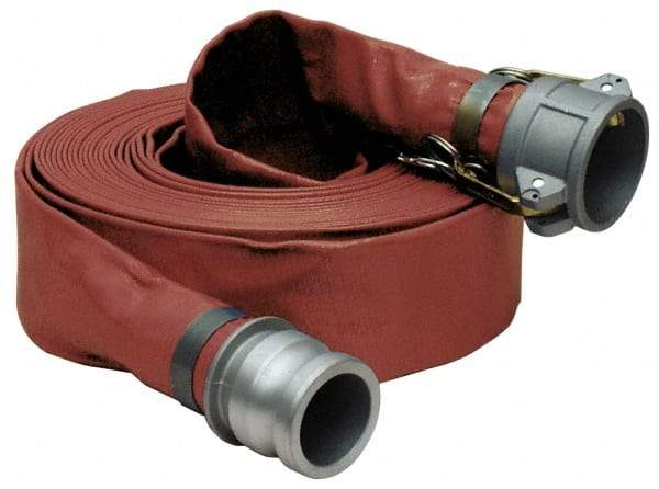 Alliance Hose & Rubber - -5 to 130°F, 2" Inside x 2" Outside Diam, PVC Liquid Suction & Discharge Hose - Brown, 100' Long, 150 psi Working Pressure - Industrial Tool & Supply