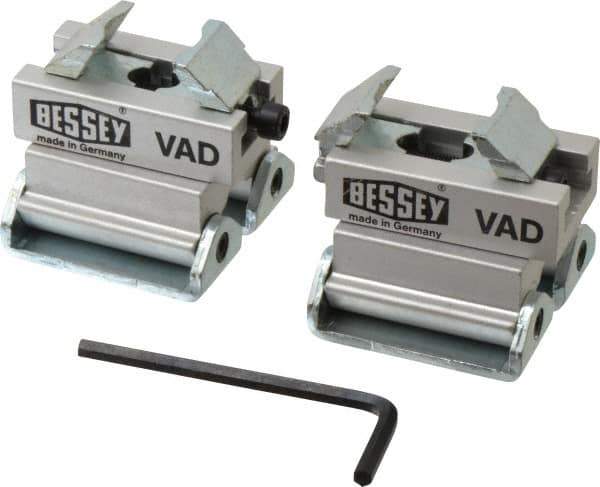 Bessey - 2 Piece, Plastic Cap Swivel V-Pad - 60° Pivot Angle - Industrial Tool & Supply