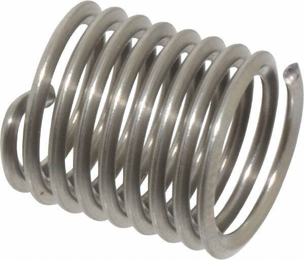 Heli-Coil - M9x1.25 Metric Coarse, 13.5mm OAL, Free Running Helical Insert - 10-7/8 Free Coils, Tanged, Stainless Steel, Bright Finish, 1-1/2D Insert Length - Industrial Tool & Supply