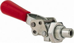 De-Sta-Co - 200 Lb Load Capacity, Mounting Plate Base, Carbon Steel, Standard Straight Line Action Clamp - 0.39" Plunger Diam, Straight Handle - Industrial Tool & Supply