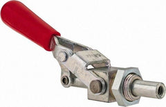 De-Sta-Co - 300 Lb Load Capacity, Mounting Plate Base, Carbon Steel, Standard Straight Line Action Clamp - 0.44" Plunger Diam, Straight Handle - Industrial Tool & Supply