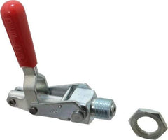 De-Sta-Co - 700 Lb Load Capacity, Mounting Plate Base, Carbon Steel, Standard Straight Line Action Clamp - 0.62" Plunger Diam, Straight Handle - Industrial Tool & Supply