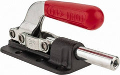 De-Sta-Co - 2,500 Lb Load Capacity, Flanged Base, Carbon Steel, Standard Straight Line Action Clamp - 6 Mounting Holes, 0.34" Mounting Hole Diam, 0.62" Plunger Diam, Straight Handle - Industrial Tool & Supply