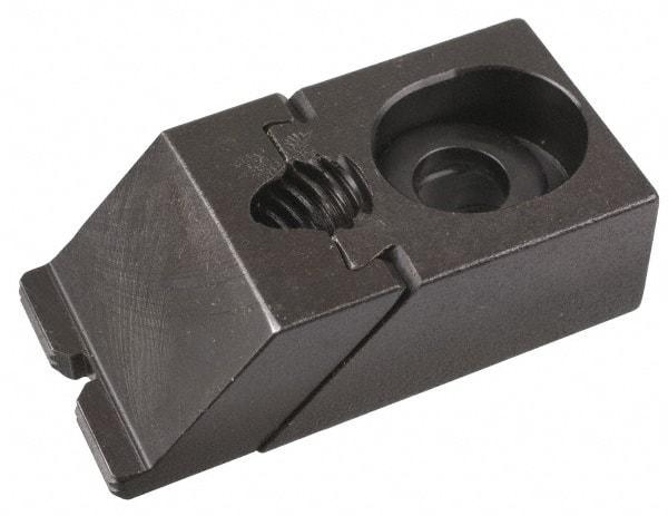 Gibraltar - 5-13/16" OAL x 1-1/2" Overall Width, Low Grip Nose, Steel Manual Edge Clamp - Black Oxide Coating, 1-1/4" High, 1/2" Socket Cap Screw Slot, 2-1/4" Travel - Industrial Tool & Supply