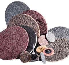 Standard Abrasives - 5" Very Fine Grade Aluminum Oxide Deburring Disc - Hook & Loop Connection, Blue, 7,000 Max RPM - Industrial Tool & Supply