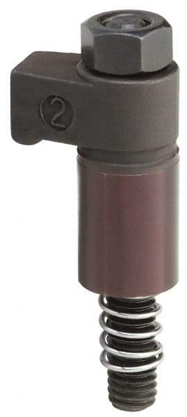 Gibraltar - 5/16-18 Thread, 0.624" Body Diam, 1-3/8" Body Length, Stud & Nut Hook Clamp Assembly - 1/2" Height of Clamp Face, 7/16" Width of Clamp Face, Black Oxide Coating, Carbon Alloy Steel - Industrial Tool & Supply