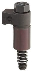 Gibraltar - 5/16-18 Thread, 0.624" Body Diam, 1-3/8" Body Length, Stud & Nut Hook Clamp Assembly - 1/2" Height of Clamp Face, 7/16" Width of Clamp Face, Black Oxide Coating, Carbon Alloy Steel - Industrial Tool & Supply