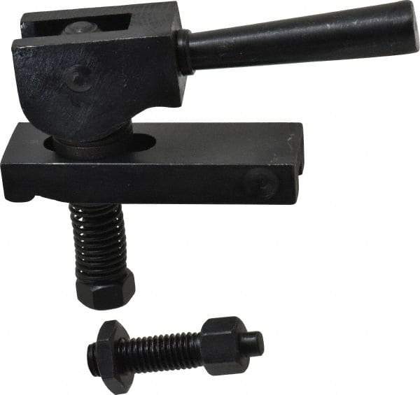 Value Collection - 1/2-13 Tap Size, Steel Strap Clamp Assembly - Center Cam, 5/8" Strap Thickness, 1" Travel, 4" Strap Len, 1-1/4" Strap Width - Industrial Tool & Supply