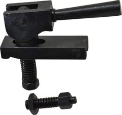 Value Collection - 1/2-13 Tap Size, Steel Strap Clamp Assembly - Center Cam, 5/8" Strap Thickness, 1" Travel, 4" Strap Len, 1-1/4" Strap Width - Industrial Tool & Supply