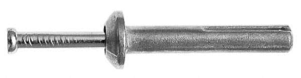 Red Head - 3/16" Diam, 3/16" Drill, 7/8" OAL, 2" Min Embedment Hammer Drive Concrete Anchor - Steel, Zinc-Plated Finish, Mushroom Head - Industrial Tool & Supply