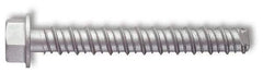 Red Head - 3/8" Diam, 5" Length Under Head, Hex Drive, Concrete Screw & Masonry Fastener - Steel, Zinc-Plated Finish - Industrial Tool & Supply