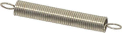 Made in USA - 1/4" OD, 3.01 Lb Max Load, 3-3/16" Max Ext Len, 0.028" Wire Diam Extension Spring - 1.76 Lb/In Rating - Industrial Tool & Supply