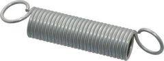Made in USA - 15/32" OD, 10.43 Lb Max Load, 3-5/8" Max Ext Len, 0.054" Wire Diam Extension Spring - 6.43 Lb/In Rating - Industrial Tool & Supply