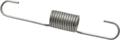 Made in USA - 9/16" OD, 19.66 Lb Max Load, 5-3/8" Max Ext Len, 0.072" Wire Diam Extension Spring - 6.8 Lb/In Rating - Industrial Tool & Supply