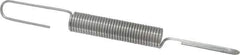 Made in USA - 9/16" OD, 19.65 Lb Max Load, 8-1/16" Max Ext Len, 0.072" Wire Diam Extension Spring - 9.49 Lb/In Rating - Industrial Tool & Supply