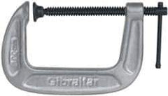 Gibraltar - Light-Duty 2-1/2" Max Opening, 1-7/16" Throat Depth, Cast Iron Standard C-Clamp - 600 Lb Capacity, 0" Min Opening, Standard Throat Depth, Malleable Cast Iron Screw - Industrial Tool & Supply