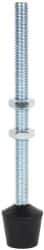 De-Sta-Co - 3/8-16 Carbon Steel Cap Tip Clamp Spindle Assembly - 121.16mm Thread Length, 146.05mm OAL, Flat Tip Cap, 1.02" Tip Surface Diam, Use with Toggle Clamps - Industrial Tool & Supply