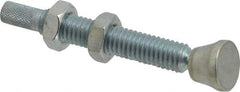 De-Sta-Co - 3/8-16 Carbon Steel Swivel Foot Tip Clamp Spindle Assembly - 48.77mm Thread Length, 77.72mm OAL, Flat Tip Cap, 0.63" Tip Surface Diam, Use with Toggle Clamps - Industrial Tool & Supply
