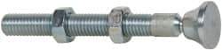 De-Sta-Co - 1/2-13 Carbon Steel Swivel Foot Tip Clamp Spindle Assembly - 87.38mm Thread Length, 117.6mm OAL, Flat Tip Cap, 1" Tip Surface Diam, Use with Toggle Clamps - Industrial Tool & Supply
