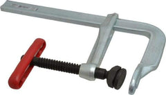 Bessey - 5-1/2" Deep Throat, 8" Max Capacity, Standard Sliding Arm Clamp - 2,800 Lb Clamping Pressure, 0.775" Spindle Diam - Industrial Tool & Supply