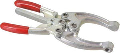 De-Sta-Co - 5337.87 N Load Capacity, 2.56" Throat Depth, 9.19" OAL, Carbon Steel, C Style Plier Clamp - M10x1.25 Spindle, 4.06" Open Throat Height, Red Handle, Spindle End - Industrial Tool & Supply