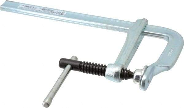 Bessey - 4" Deep Throat, 8" Max Capacity, Standard Sliding Arm Clamp - 726 Lb Clamping Pressure, 5/8" Spindle Diam - Industrial Tool & Supply