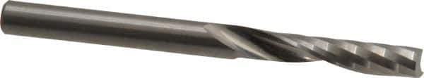 Onsrud - 1/4" Cutting Diam x 1-1/4" Length of Cut, 1 Flute, Upcut Spiral Router Bit - Uncoated, Right Hand Cut, Solid Carbide, 3" OAL x 1/4" Shank Diam, Single Edge, 21° Helix Angle - Industrial Tool & Supply