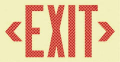 NMC - Exit, Plastic Exit Sign - 13" Wide x 7-1/2" High, Reflective - Industrial Tool & Supply