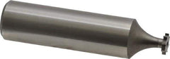 Made in USA - 1/4" Diam x 3/64" Face Width, High Speed Steel, 8 Teeth, Shank Connection Woodruff Keyseat Cutter - Uncoated, 2-1/16" OAL x 1/2" Shank, Straight Teeth - Industrial Tool & Supply
