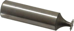 Made in USA - 5/16" Diam x 1/64" Face Width, High Speed Steel, 8 Teeth, Shank Connection Woodruff Keyseat Cutter - Uncoated, 2-1/16" OAL x 1/2" Shank, Straight Teeth - Industrial Tool & Supply