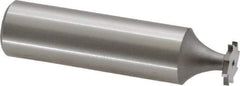 Made in USA - 3/8" Diam x 3/64" Face Width, High Speed Steel, 8 Teeth, Shank Connection Woodruff Keyseat Cutter - Uncoated, 2-1/16" OAL x 1/2" Shank, Straight Teeth - Industrial Tool & Supply
