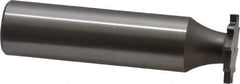 Made in USA - 5/8" Diam x 1/16" Face Width, High Speed Steel, 12 Teeth, Shank Connection Woodruff Keyseat Cutter - Uncoated, 2-3/32" OAL x 1/2" Shank, Straight Teeth - Industrial Tool & Supply