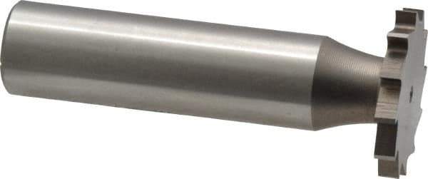 Made in USA - 7/8" Diam x 7/64" Face Width, High Speed Steel, 14 Teeth, Shank Connection Woodruff Keyseat Cutter - Uncoated, 2-5/32" OAL x 1/2" Shank, Straight Teeth - Industrial Tool & Supply