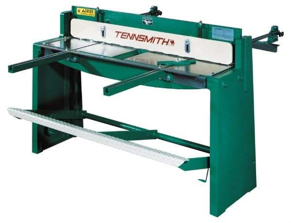 Tennsmith - 37 Inch Long Blade, Manual Power Floor Shear - 27 Inch Deep x 42 Inch High, 0.0394 Inch Stainless Steel Capacity, 0.0630 Inch Mild Steel Capacity, 30 Inch Back Gauge Range - Industrial Tool & Supply