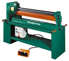 Tennsmith - 20 Gauge Max Stainless Steel Capacity, 49 Inch Max Forming Width, Floor Machine, Electric Slip Roll - 3/4 hp, 77 Inch Overall Width, x 50 Inch Overall Height, 3 Inch Slip Roll Diameter, 3/8, 1/2, 5/8 Inch Wire Groove Width, 230/460 Voltage - Industrial Tool & Supply