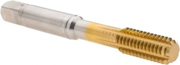 Guhring - M8x1.25 Metric Coarse 6HX Bottoming Thread Forming Tap - Cobalt, TiN Finish, 2.72" OAL, Right Hand Thread - Exact Industrial Supply