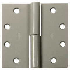Stanley - 4-1/2" Long x 4-1/2" Wide Steel Full Mortise Commercial Hinge - Industrial Tool & Supply